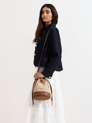 Phase Eight Natural Straw Bucket Bag - Image 4 of 4