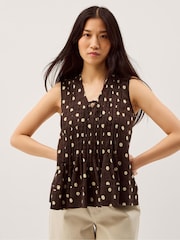 Monsoon Paris Sleeveless Polka Dot Top - Imaginea 1 din 5