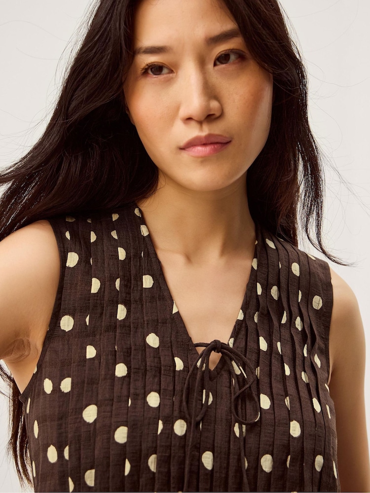 Monsoon Paris Sleeveless Polka Dot Top - Imaginea 2 din 5