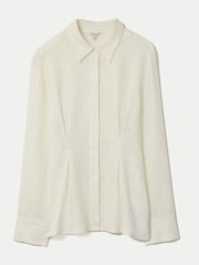 Jigsaw White Linen Pleated Waist Shirt - Image 5 of 5