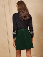 Love & Roses Suedette Mini Skirt - სურათი 4 4-დან