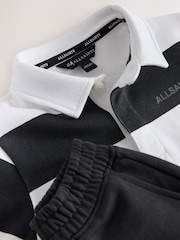 smALLSAINTS Black/White Striped Rugby Top And Joggers Set - Image 10 of 11