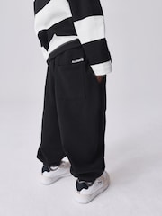 smALLSAINTS Black/White Striped Rugby Top And Joggers Set - Image 5 of 11