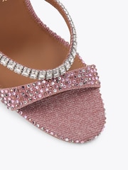 Kurt Geiger London Pink Crystal Strap 90 Sandals - Image 5 of 5