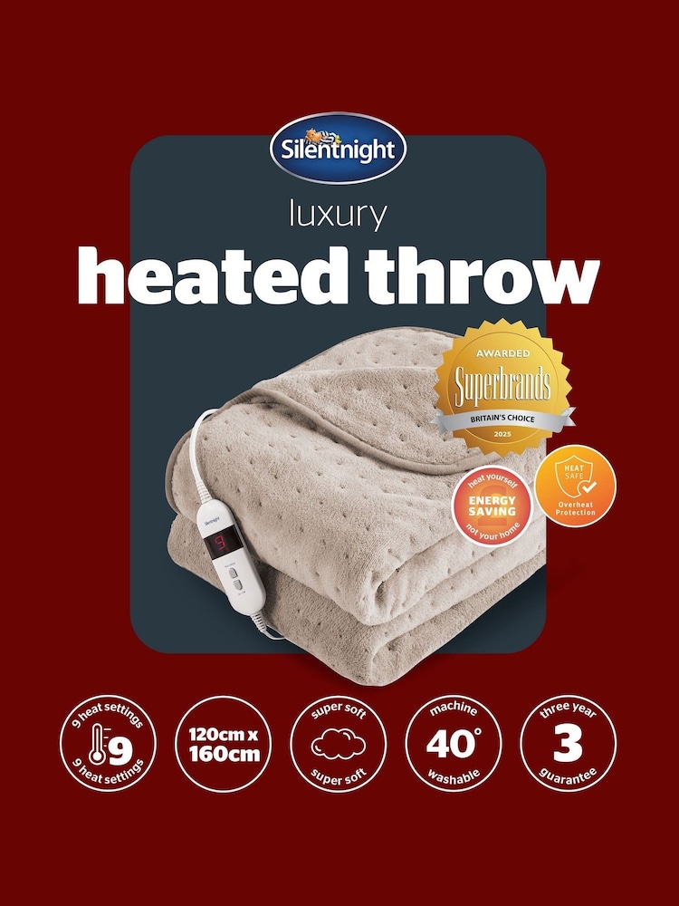 Silentnight Natural Luxury 9-Heat Setting Heated Throw - Image 9 of 9