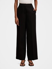 Forever New Black Ada Petite Straight Leg Trousers - Image 1 of 5