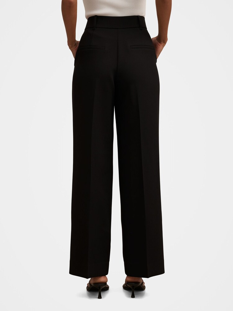 Forever New Black Ada Petite Straight Leg Trousers - Image 2 of 5