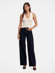 Forever New Blue Yasmin Slim Wide Leg Jeans - Image 5 of 5