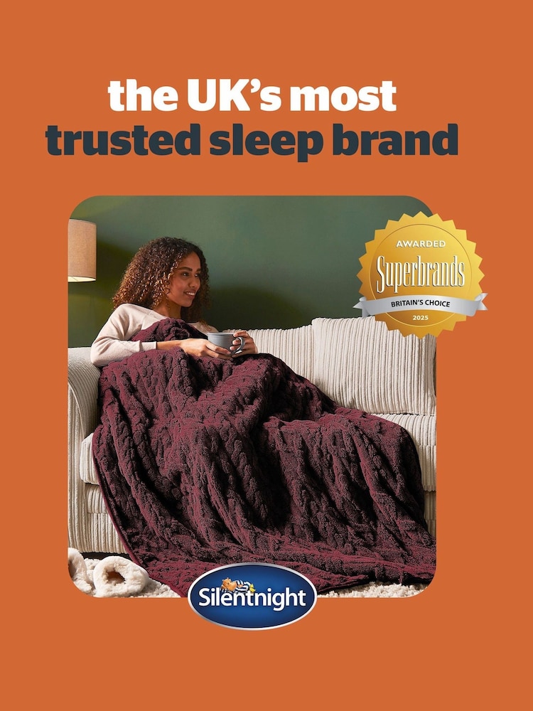Silentnight Berry Luxury Super Cosy 9-Heat Setting Heated Throw - Image 8 of 8 Silentnight Berry Luxury Super Cosy 9-Heat Setting Heated Throw - Image 8 of 8