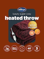 Silentnight Berry Luxury Super Cosy 9-Heat Setting Heated Throw - Image 9 of 9