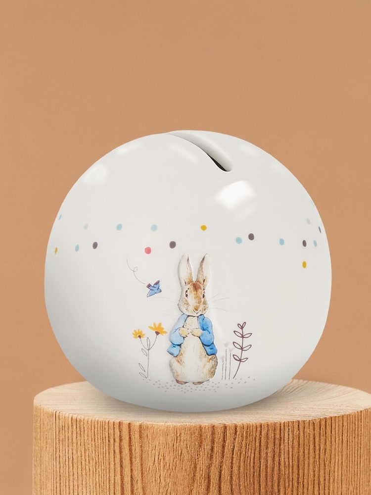 Peter Rabbit Silver Ceramic Money Bank - Image 1 of 5 Peter Rabbit Silver Ceramic Money Bank - Image 1 of 5