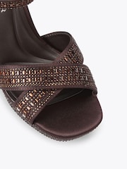 חום - KG Kurt Geiger סנדלי פלטפורמה, דגם Fleur - תמונה 5 מתוך 5