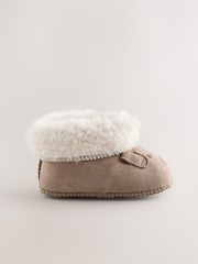 Hnědá se psy - Pull On Baby Slippers (0-2mths) - Obrázek 2 z 5