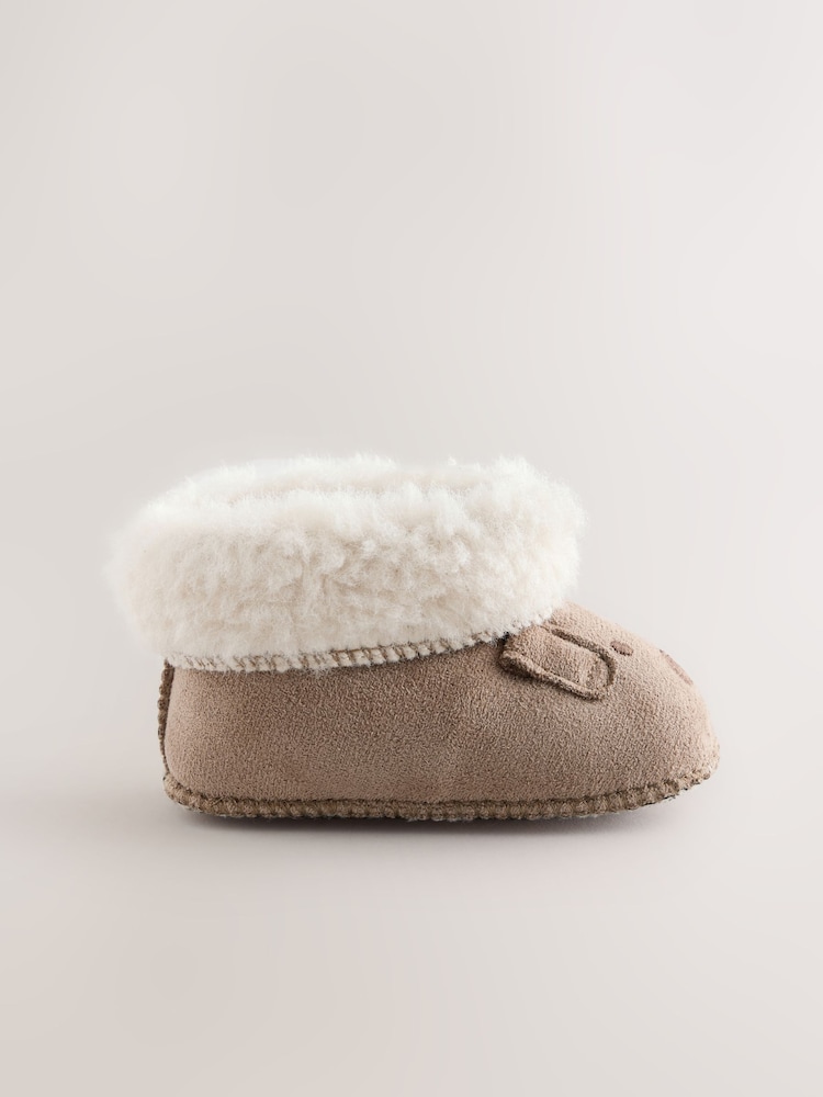 Hnědá se psy - Pull On Baby Slippers (0-2mths) - Obrázek 2 z 5 Hnědá se psy - Pull On Baby Slippers (0-2mths) - Obrázek 2 z 5