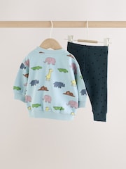 Mavi Safari - Uşaq Sweatshirt və Leggings Dəsti (0ay -2il) - 9şəkildən 6 şəkil