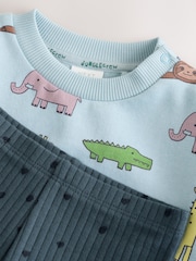 Mavi Safari - Uşaq Sweatshirt və Leggings Dəsti (0ay -2il) - 9şəkildən 7 şəkil