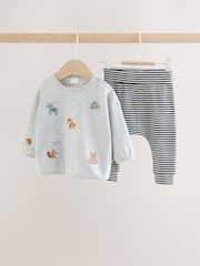 Grey Woodland Characters Top and Leggings Baby Set (0mths-2yrs) - Image 1 of 13