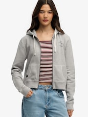Superdry Athletic Essentials Cropped Zip Hoodie - Bild 1 von 6