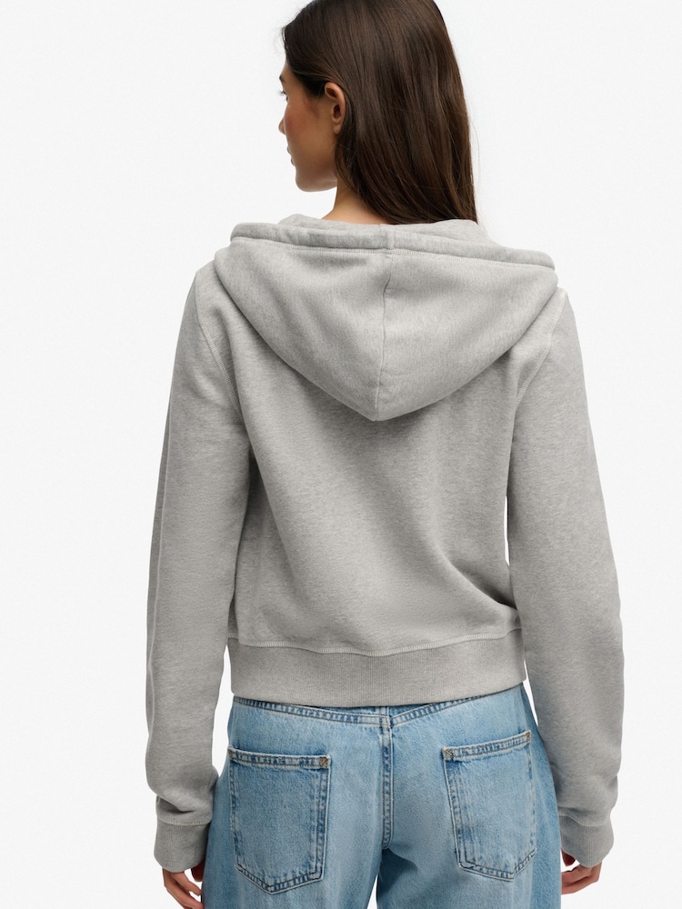 Superdry Athletic Essentials Cropped Zip Hoodie - Bild 2 von 6