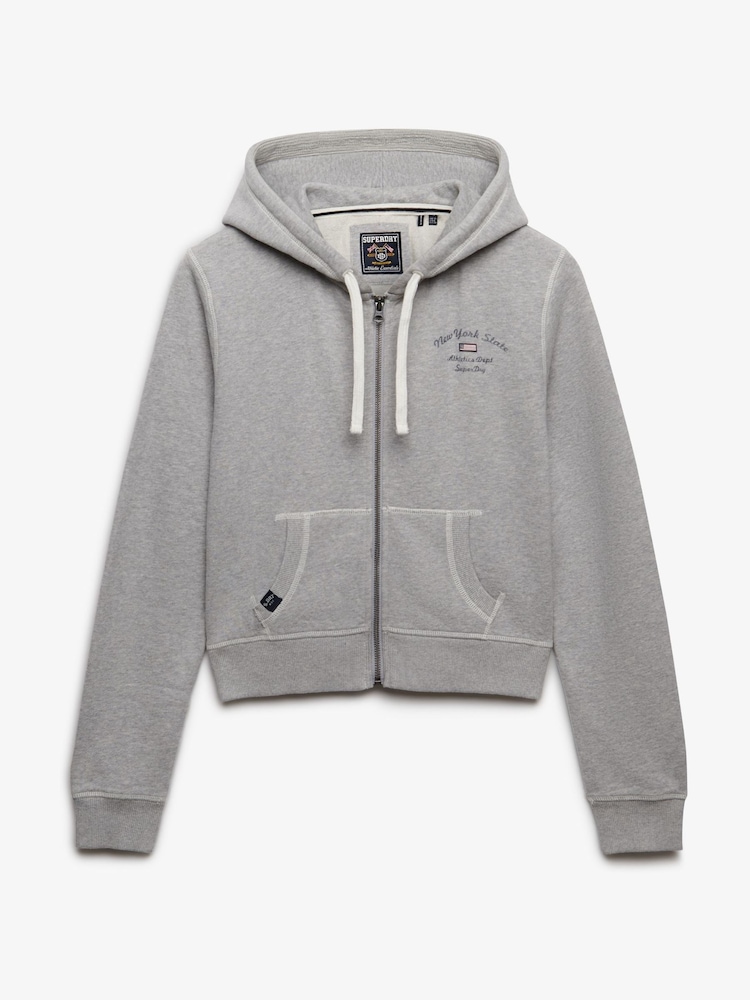 Superdry Athletic Essentials Cropped Zip Hoodie - Bild 6 von 6
