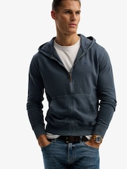 Superdry Blue Classic Essential Zip Hoodie - Image 1 of 7