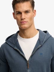 Superdry Blue Classic Essential Zip Hoodie - Image 3 of 7