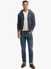 Superdry Blue Classic Essential Zip Hoodie - Image 4 of 7