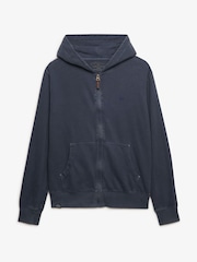 Superdry Blue Classic Essential Zip Hoodie - Image 6 of 7
