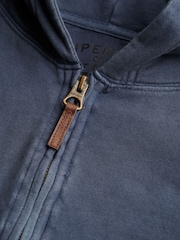 Superdry Blue Classic Essential Zip Hoodie - Image 7 of 7