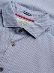 Superdry Blue Cut Away Poplin Long Sleeve Shirt - Image 6 of 6
