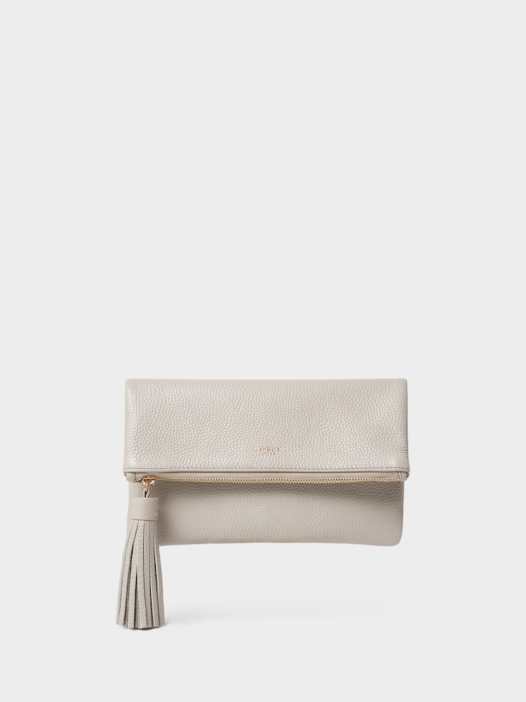 Osprey London Natural Bexley Grainy Hide Leather Clutch Bag - Image 1 of 6