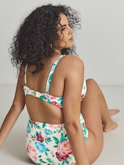 Simply Be White Magisculpt Twist Front Plunge Underwired Bikini Top - Image 2 of 4