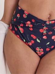 Simply Be Blue Cherry Print Bikini Briefs - Image 4 of 4