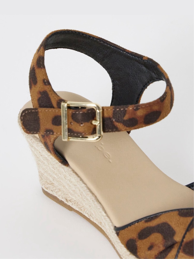 Animal - Simply Be Twist Front Espadrille Wedge Sandals - תמונה 4 מתוך 4