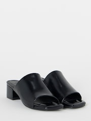 Simply Be Black Extra Wide Fit Low Block Heel Mules - Image 3 of 4