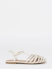 Simply Be Natural Wide Fit Woven Fisherman Sandals - Image 1 of 4