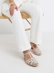 Simply Be Natural Wide Fit Woven Fisherman Sandals - Image 4 of 4