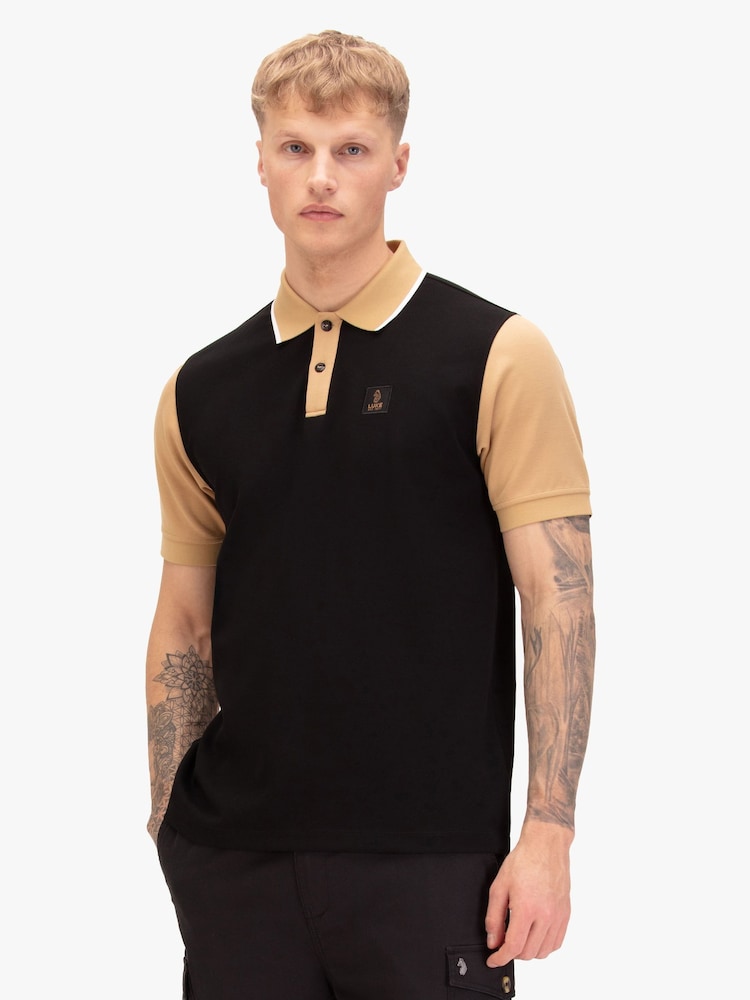 Luke 1977 Black Saddleworth Black Polo Shirt - Image 1 of 6