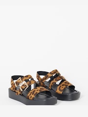 Simply Be Animal Extra Wide Fit Triple Strap Comfort Sandals - Image 3 of 4
