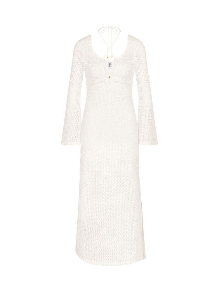 Weiß - Triumph Beach My Wear Long Sleeved Crochet Long Dress - Bild 5 von 5