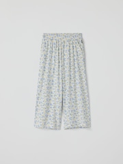 Polarn O. Pyret Blue Floral Wide Leg Trousers - Image 1 of 2