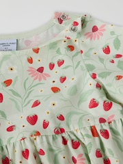 Polarn O. Pyret Green Strawberry Spin Dress - Image 3 of 5