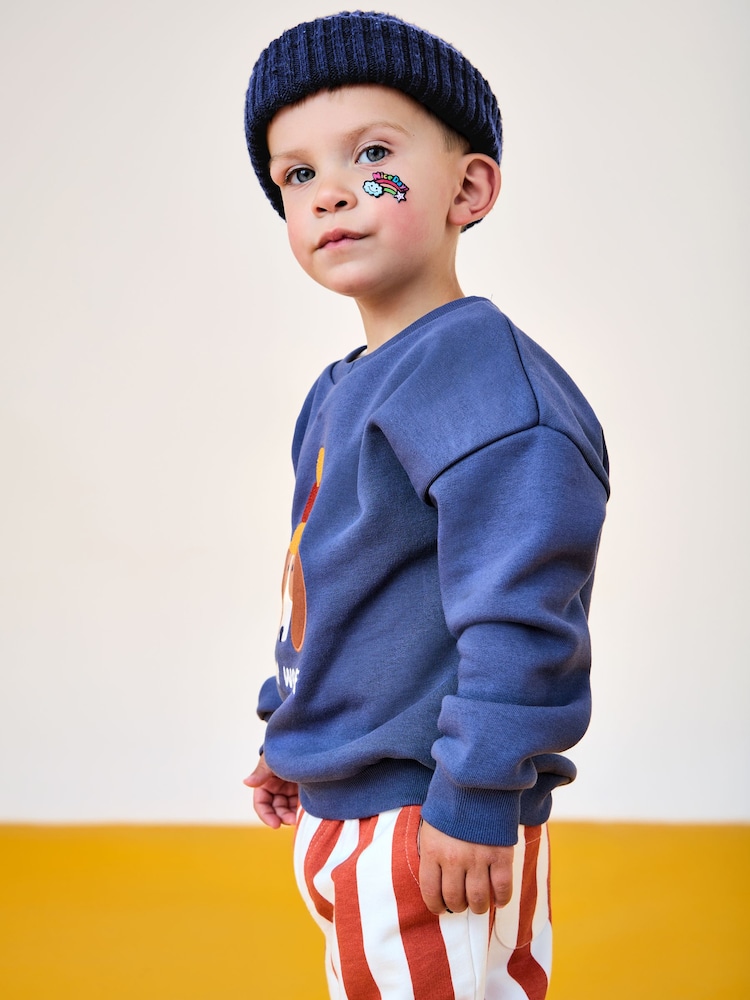 JoJo Maman Bébé Appliqué Sweatshirt & Stripe Jogger Set - Изображение 2 8 JoJo Maman Bébé Appliqué Sweatshirt & Stripe Jogger Set - Изображение 2 8