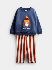 JoJo Maman Bébé Appliqué Sweatshirt & Stripe Jogger Set - Изображение 3 8