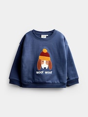 JoJo Maman Bébé Appliqué Sweatshirt & Stripe Jogger Set - Изображение 4 8