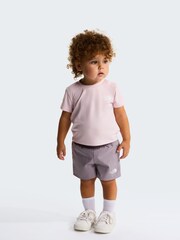 The North Face Pink Baby 24/7 Shorts and T-Shirt Set - Image 1 of 12