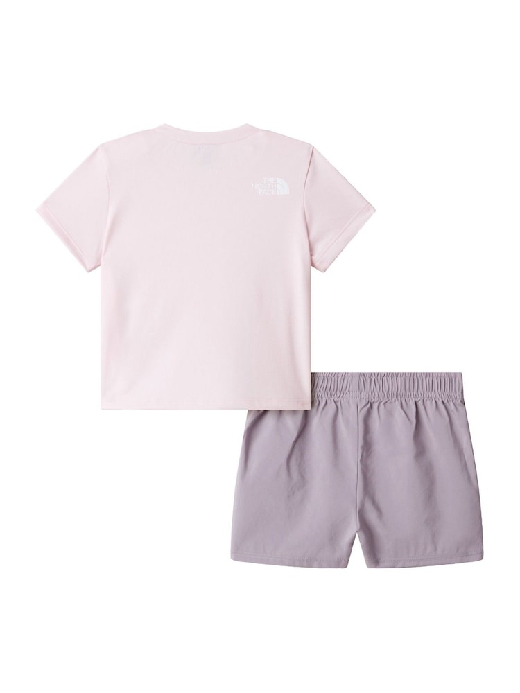The North Face Pink Baby 24/7 Shorts and T-Shirt Set - Image 12 of 12