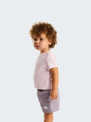 The North Face Pink Baby 24/7 Shorts and T-Shirt Set - Image 8 of 12