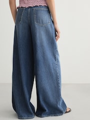 Mid Blue Wide Smart Palazzo Jeans - Image 3 of 6