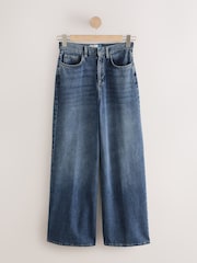 Mid Blue Wide Smart Palazzo Jeans - Image 4 of 6